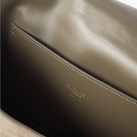 Kate Medium Reversible Chain Bag in Suede and Smooth Leather green leather suede - Picture 3 of 5